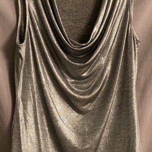 Silver sleeveless top
